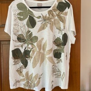 Chico’s Floral Marble Tee